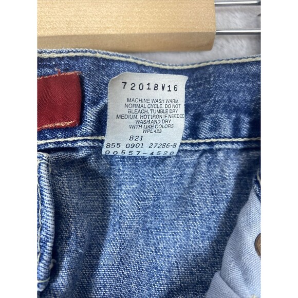 Vintage Levis 557 Jeans Men 38x32 (37X32) Cowboy Denim Relaxed Boot Fit Y2K 2001 - Picture 8 of 14